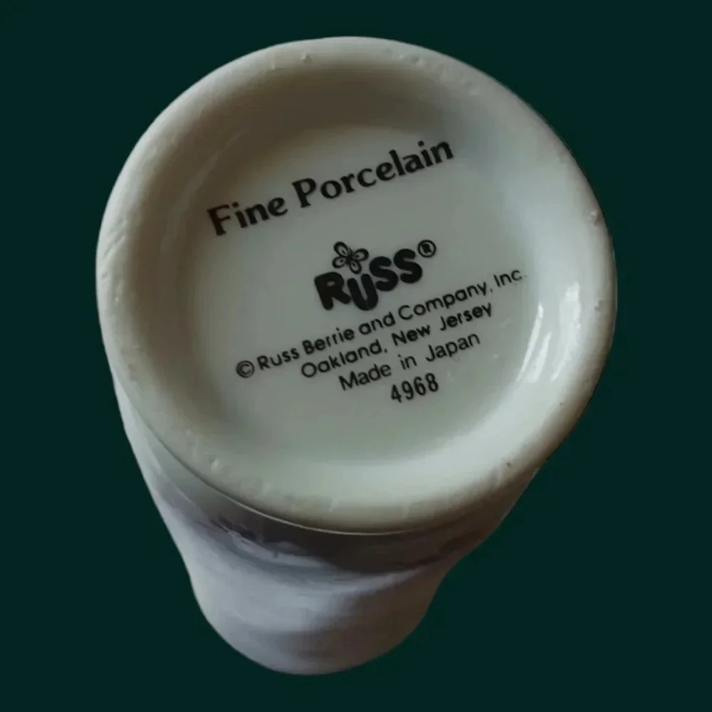 Russ fine porcelain cylinder vase for grandmother wt love